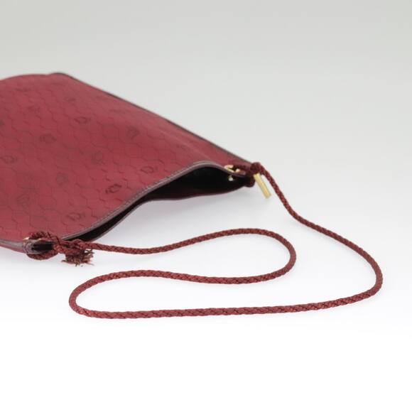 DIOR Honeycomb Canvas Shoulder Bag Red Gold - Picture 7 of 12